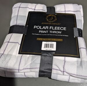 Jennifer Ashley Polar Fleece Print Throw 64*80inch NWT